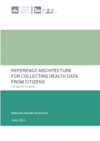 REFERENCE ARCHITECTURE for COLLECTING HEALTH DATA from CITIZENS Version 1.0 (English)