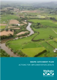 Waipa Catchment Plan 2014-15 (Actions for Implementation)
