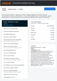 21 Bus Time Schedule & Line Route