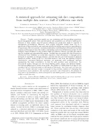 A Statistical Approach for Estimating Fish Diet Compositions