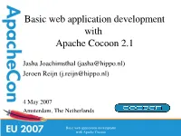 Basic Web Application Development with Apache Cocoon 2.1
