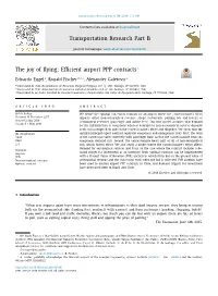 Efficient Airport PPP Contracts