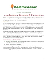 Introduction to Literature & Composition