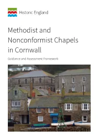 Methodist and Nonconformist Chapels in Cornwall Guidance and Assessment Framework Summary
