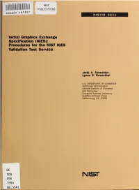 Procedures for the Nist Iges Validation Test Service