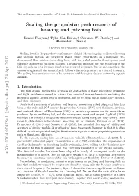 Scaling the Propulsive Performance of Heaving and Pitching Foils