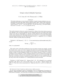Integer-Valued Definable Functions