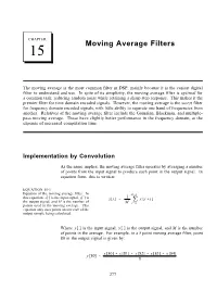 Moving Average Filters