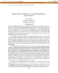 STRUCTURAL STABILITY on TWO-DIMENSIONAL MANIFOLDS J