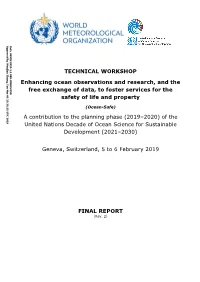 TECHNICAL WORKSHOP Enhancing Ocean Observations and Research