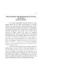Xunzi and Hobbes: Subduing Evil Natures in the East and the West by Bryce Detweiler