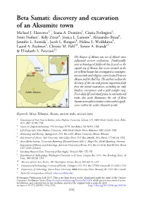 Beta Samati: Discovery and Excavation of an Aksumite Town Michael J