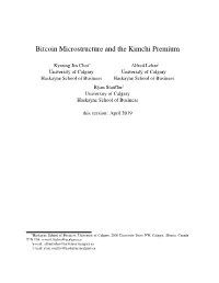Bitcoin Microstructure and the Kimchi Premium