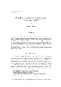 Boundaries for Spaces of Holomorphic Functions on C(K)