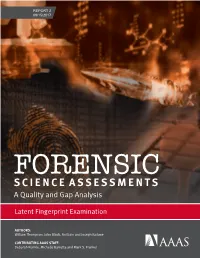 Forensic Science Assessments: a Quality and Gap Analysis- Latent