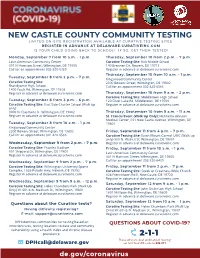 NCC Testing Sites