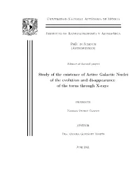Study of the Existence of Active Galactic Nuclei of the Evolution and Disappearance of the Torus Through X-Rays
