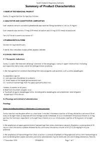 Summary of Product Characteristics