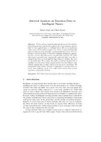 Survival Analysis on Duration Data in Intelligent Tutors