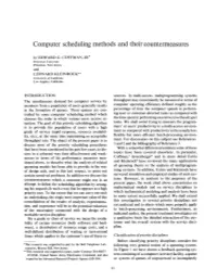 Computer Scheduling Methods and Their Countermeasures