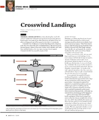 Crosswind Landings What Could Possibly Go Wrong? by STEVE KROG