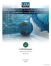 Cyber Security Trends: Aiming Ahead of the Target to Increase Security in 2017