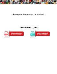 Powerpoint Presentation on Macbook