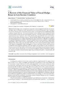 A Review of the Financial Value of Faecal Sludge Reuse in Low-Income Countries