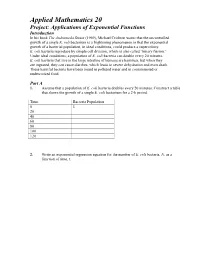 Applied Mathematics 20