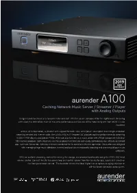 Aurender A100 Network Server Brochure