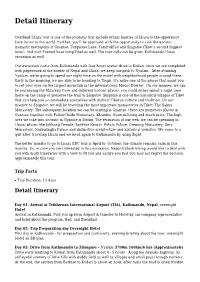 Detail Itinerary