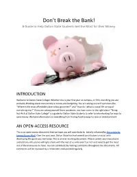 Don't Break the Bank! a Guide to Help DS Students Get the Most for Their