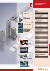 E-1 Small Tool Instruments and Data Management Gauge Blocks Height