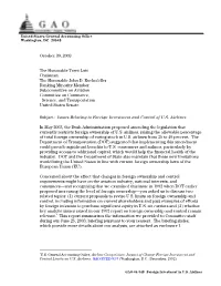 GAO-04-34R Issues Relating to Foreign Investment and Control Of