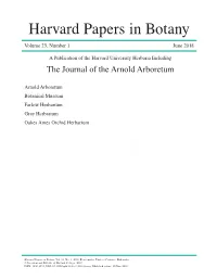 Harvard Papers in Botany Volume 23, Number 1 June 2018
