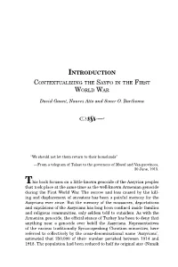 Introduction: Contextualizing the Sayfo in the First