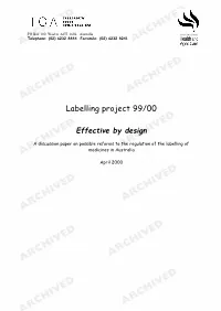 Labelling Project 99/00