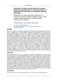 Restoration of Aging Concrete Channels Through a Watershed-Scale Approach to Green Infrastructure: a Framework and Case-Study In