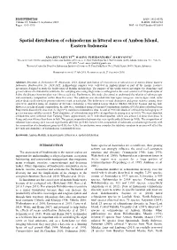 Spatial Distribution of Echinoderms in Littoral Area of Ambon Island, Eastern Indonesia