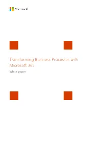 Transforming Business Process with Microsoft