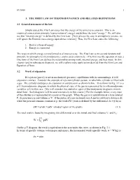 3. the First Law of Thermodynamics and Related Definitions