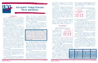 Alternative Voting Systems