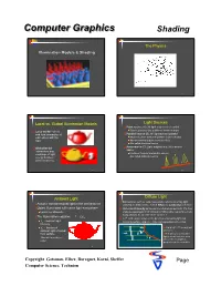 Computer Graphicsgraphics Shading