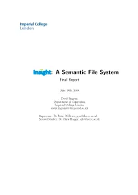 Insight: a Semantic File System 1.1 Motivation