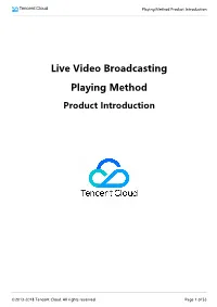 Live Video Broadcasting Playing Method