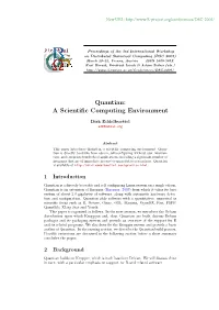 Quantian: a Scientiﬁc Computing Environment