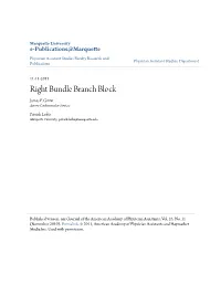 Right Bundle Branch Block James F