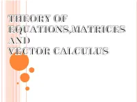 Theory of Equations