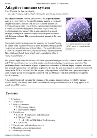 Adaptive Immune System