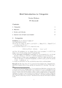 Brief Introduction to Categories